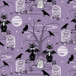 Happy Hell Cat Halloween - Purple
