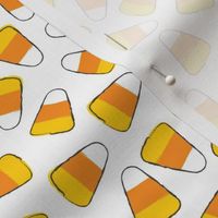 candy corn on white