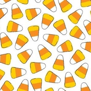 candy corn on white