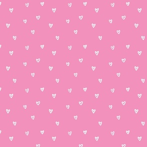 Little Hearts in Bright Pink