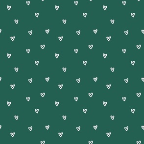 Little Hearts in Green