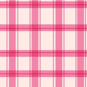 Gingham Check in Bright Pink