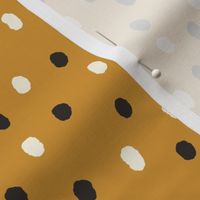 Dots & Stuff in Mustard Brown