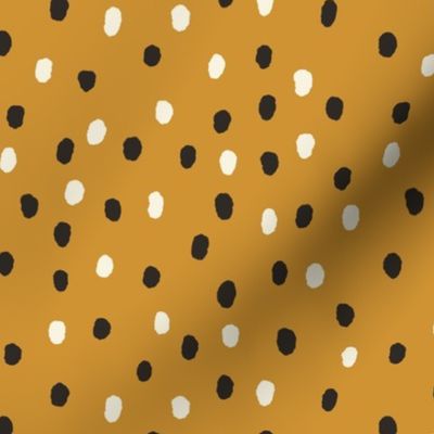 Dots & Stuff in Mustard Brown