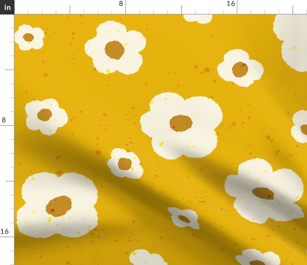 Speckled Floral in Mustard