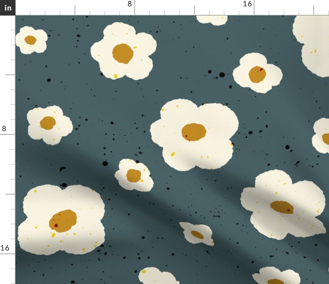 Speckled Floral in Dusty Green