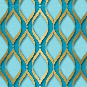 Marrakesh Glow - Teal and Gold 