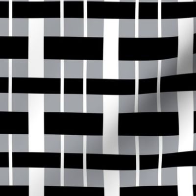 Geometric Weave.black.white.gray