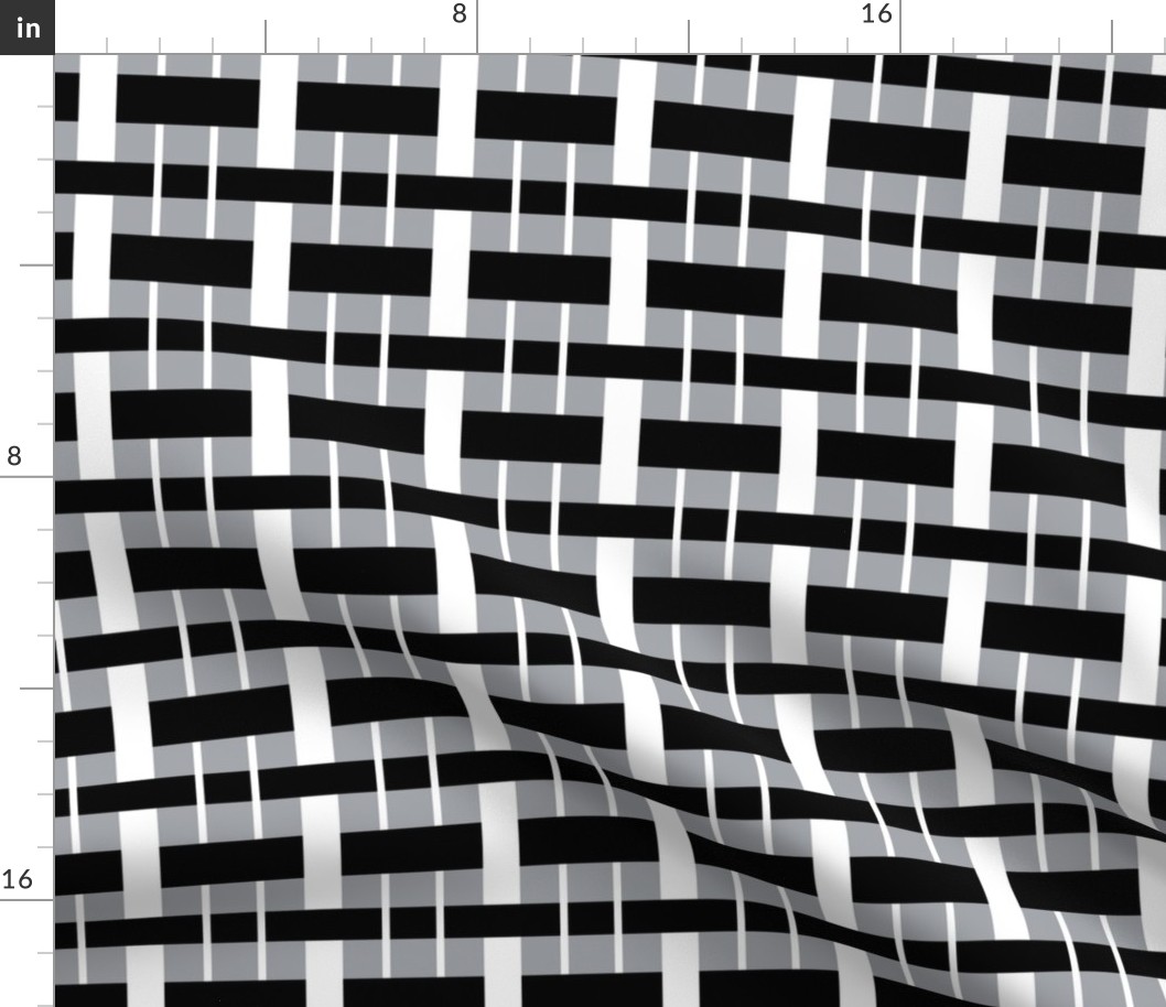 Geometric Weave.black.white.gray