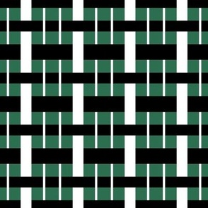 Geometric Weave.black.white.green