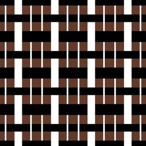 Geometric Weave.black.white.sienna