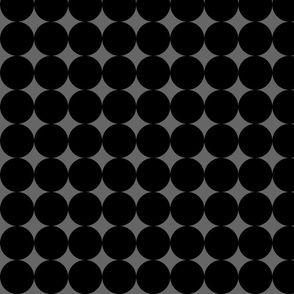 Packed Circles Black on Grey