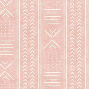 (small scale) pink mud cloth - arrow cross dot - mudcloth home decor tribal - C21