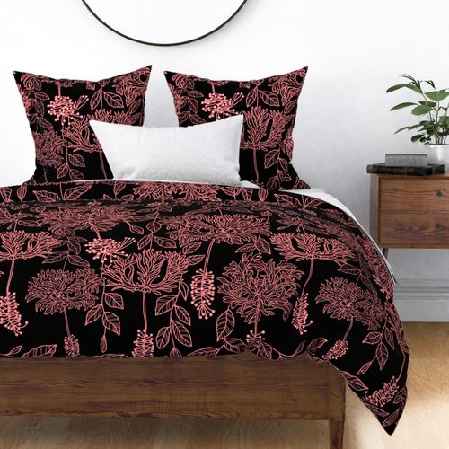 LANTERN HIBISCUS CORAL BLACK