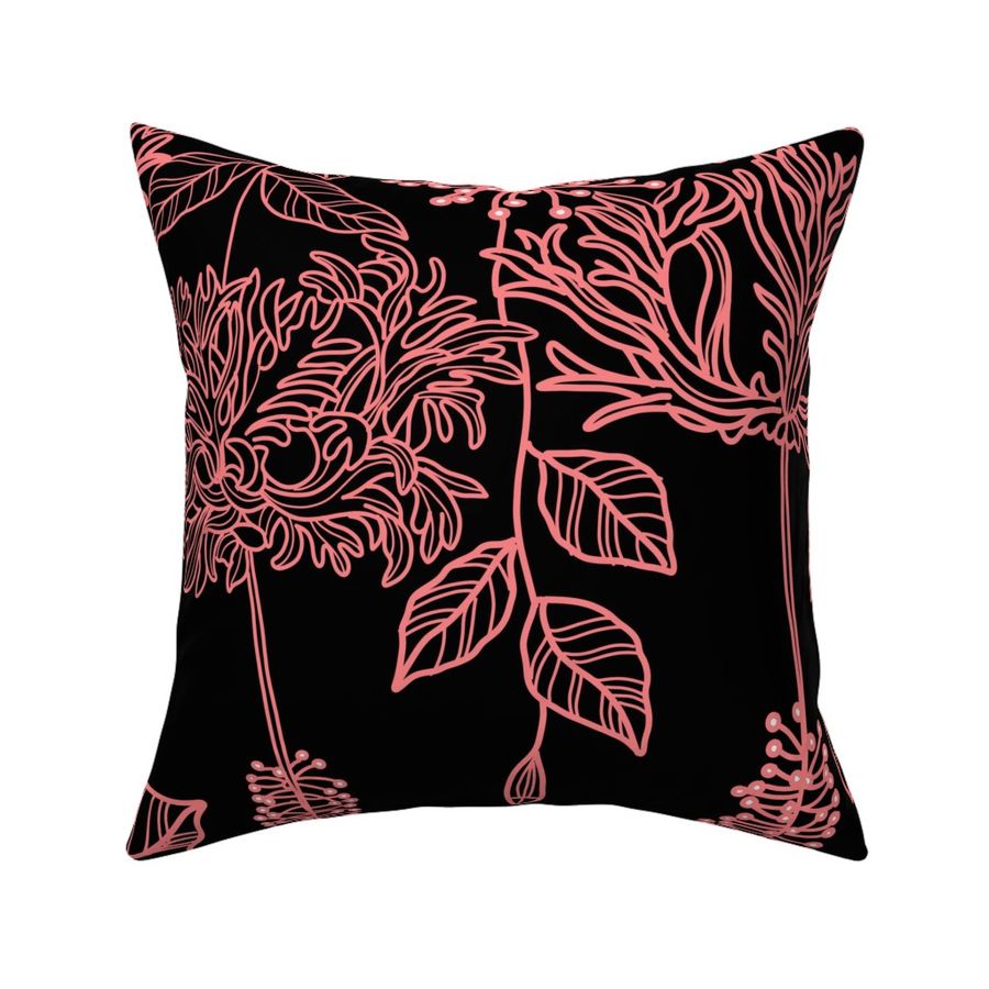 LANTERN HIBISCUS CORAL BLACK