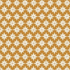 christmas star tiles on golden yellow -- small