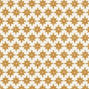 christmas star tiles in golden yellow -- small