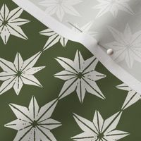 christmas star tiles on green