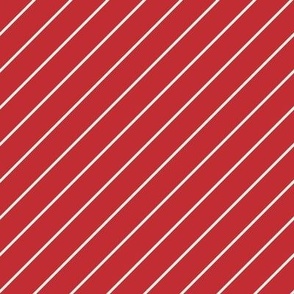 Diagonal Stripes on Christmas Red