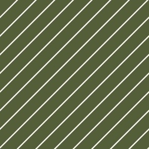 Diagonal Stripes Pine Green Christmas