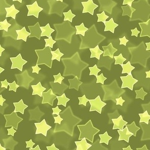 Starry Bokeh Pattern - Artichoke Green Color