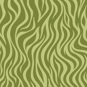 Zebra Stripe Pattern - Artichoke Green and Pear Green