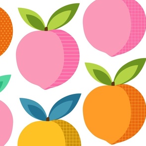 Mid Mod Peaches in Pop Art colors Extra Large Scale