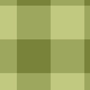 Extra Jumbo Gingham Pattern - Artichoke Green and Pear Green