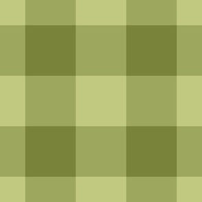Jumbo Gingham Pattern - Artichoke Green and Pear Green