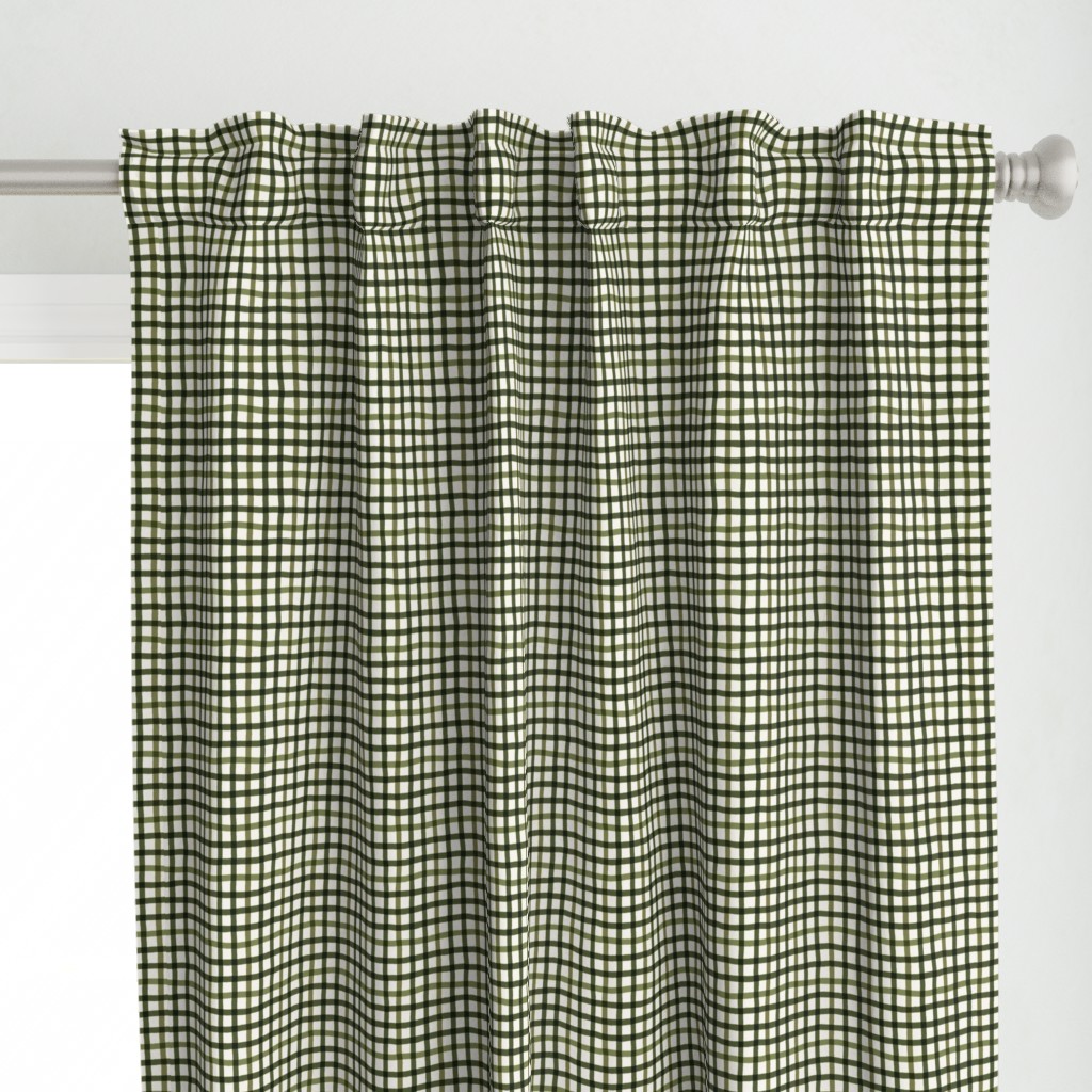 cabincore christmas green wobbly gingham