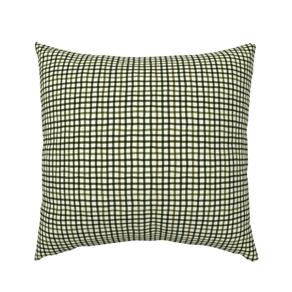 cabincore christmas green wobbly gingham