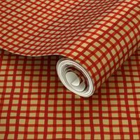 cottagecore christmas red wobbly gingham