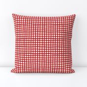cottagecore christmas red wobbly gingham