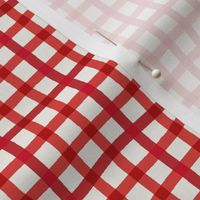 cottagecore christmas red wobbly gingham