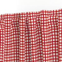 cottagecore christmas red wobbly gingham