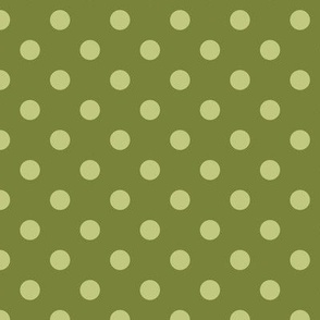 Polka Dot Pattern - Artichoke Green and Pear Green