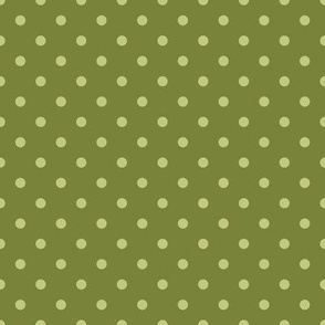 Small Polka Dot Pattern - Artichoke Green and Pear Green