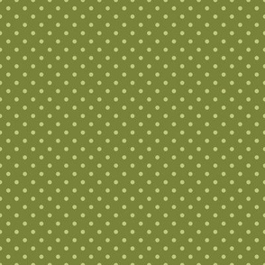 Tiny Polka Dot Pattern - Artichoke Green and Pear Green
