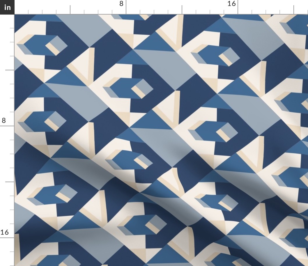 SURFACE 1°22 Sequential Geo - blue