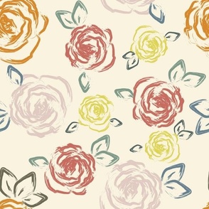 Retro Roses Country Style large