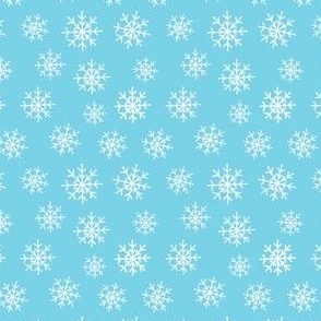 Snowflakes on blue