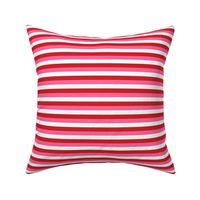 Small Stripes - Red, Pink and White