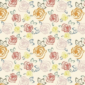 Retro Roses country style small