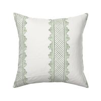 Clarabelle Quiet green on Cream