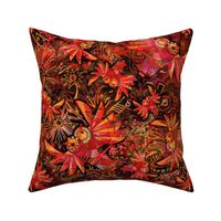 FANTASTIC PHANTASMAGORIA owls RED large