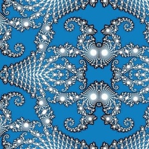composition de filet en fractale bleu roi