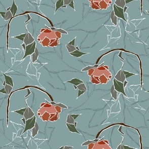 Frosty Rose Vintage Style