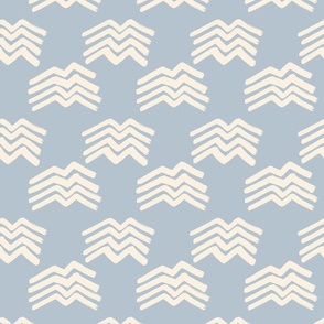 Boho Mountains Cream On Periwinkle small