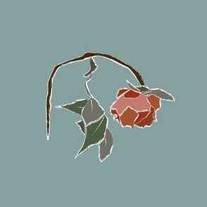 Frosty Rose Embroidery Template