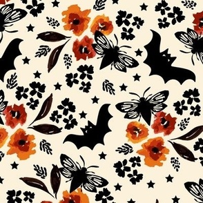 BKRD Halloween Night Floral 12x12 cream